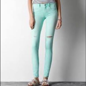 American Eagle Mid-Rise Jegging 10 Reg Teal